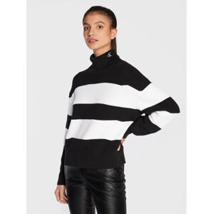 Calvin Klein dámský černo-bílý svetr - S (0GN)
